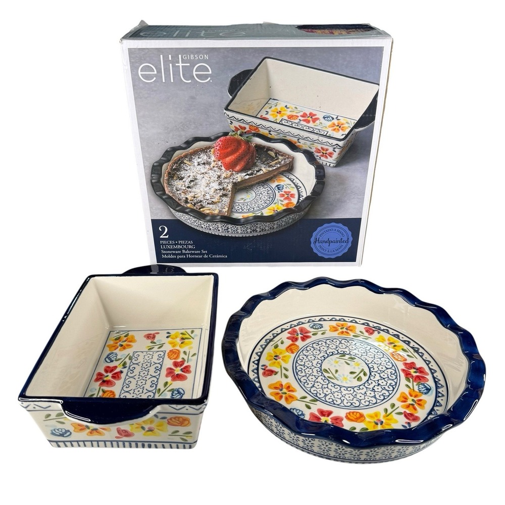 Gibson Elite Luxembourg 2 Piece Stoneware Bowl Set